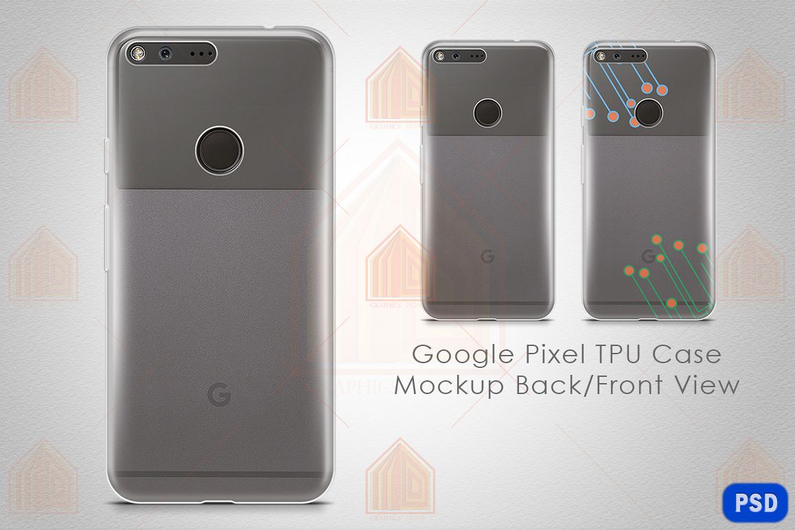 Google Pixel UV TPU Case Mockup Back View example image 1