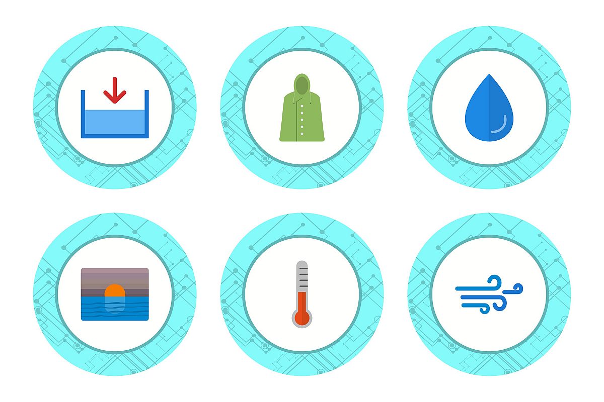Set Of Weather And Season Icons example image 1