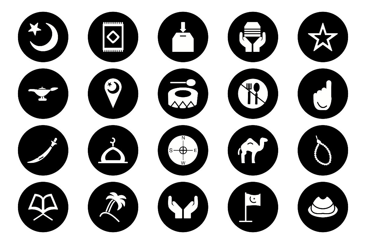 Set Of Ramadan Icons example image 1