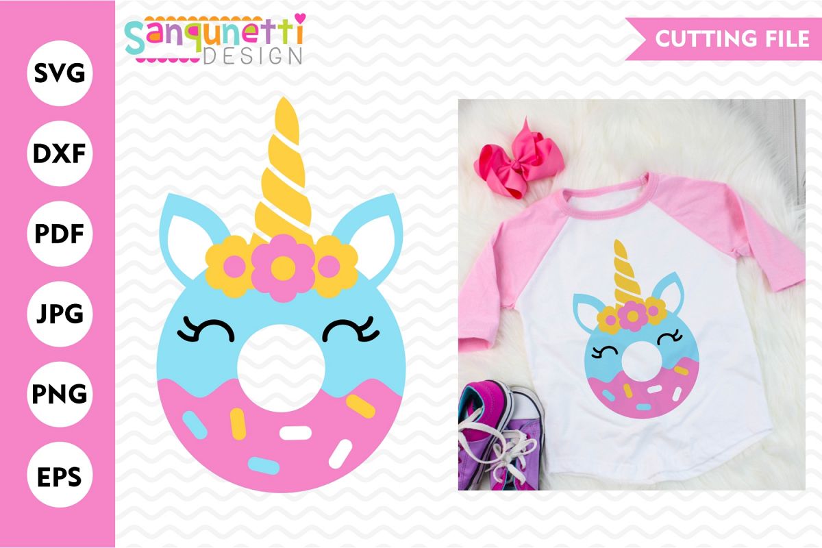 Download Unicorn donut SVG, unicorn sprinkes cut file