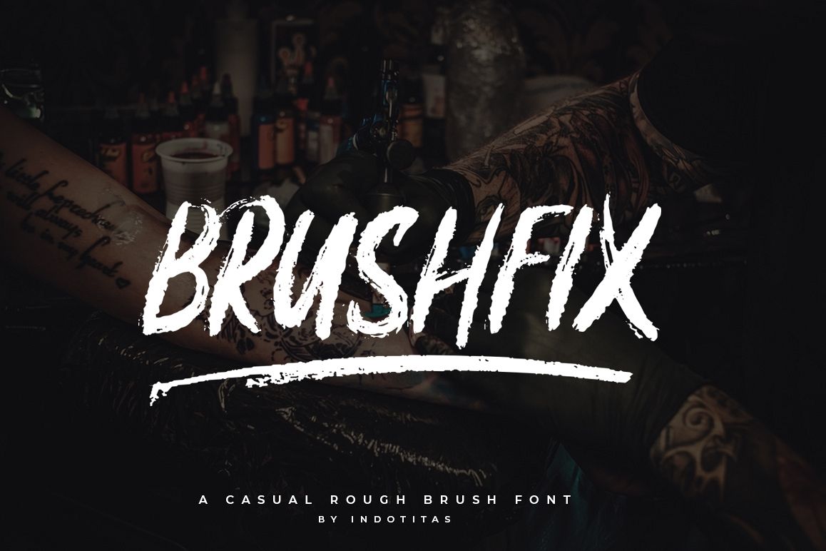 Brushfix Font example image 1
