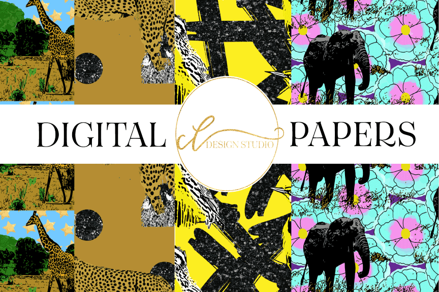 Safari Digital Papers example image 1