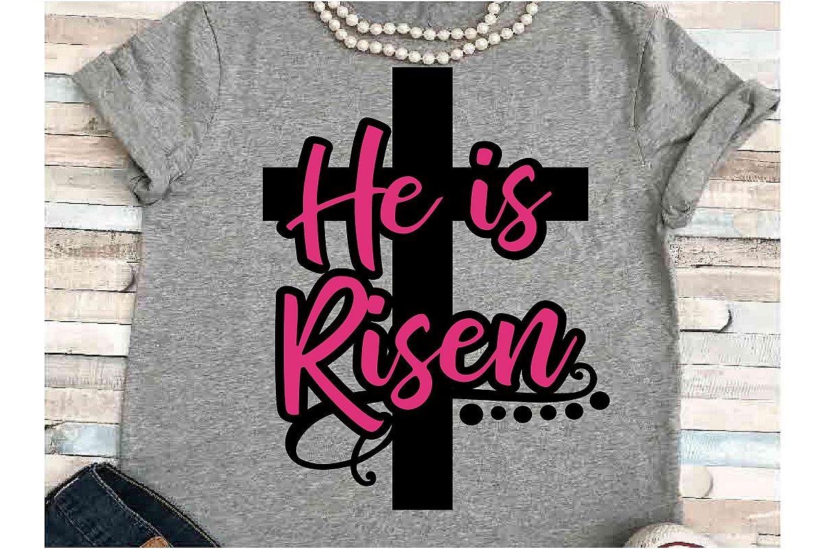 Easter SVG DXF JPEG Silhouette Cameo Cricut Jesus He Risen example image 1