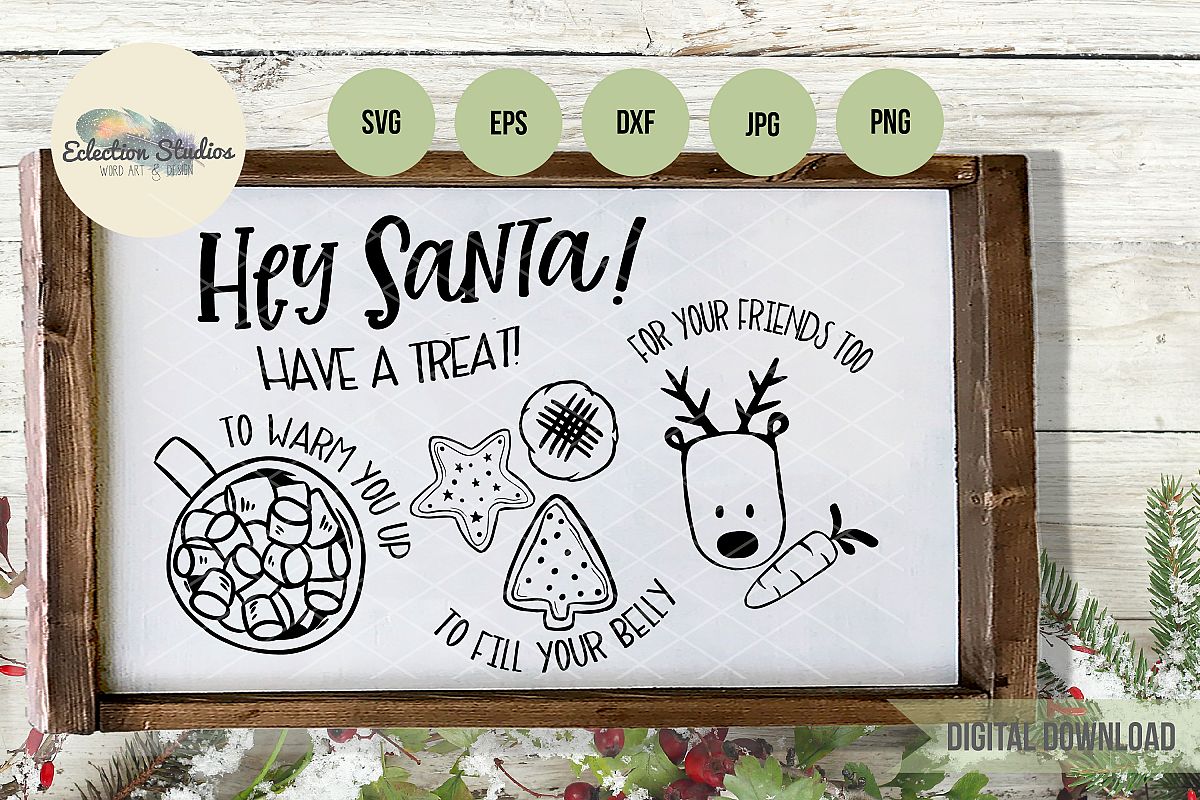 Download Hey Santa Cookies for Santa Tray SVG