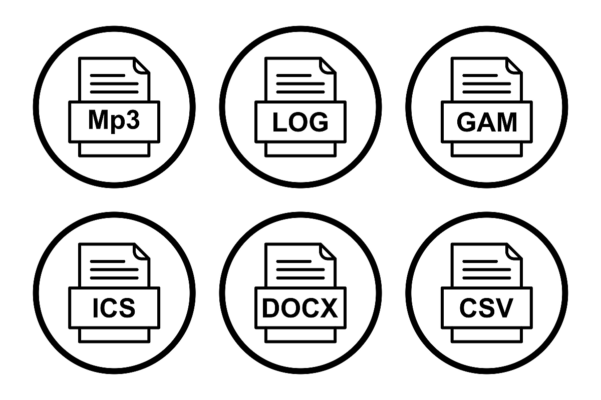 Set Of File Formats Icons example image 1