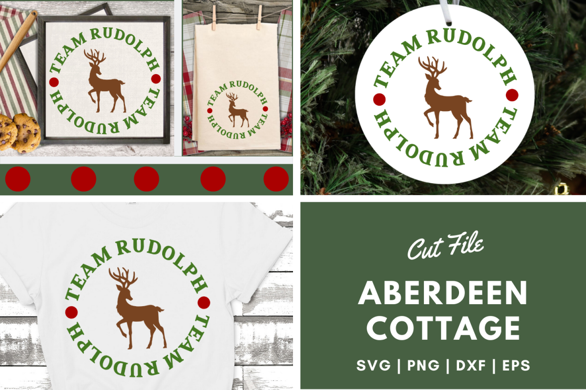 Team Rudolph - Christmas SVG | PNG | DXF | EPS example image 1
