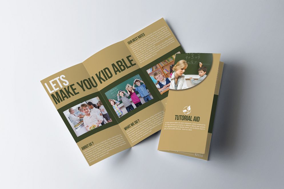 Kids Education Flyer Trifold Brochure example image 1