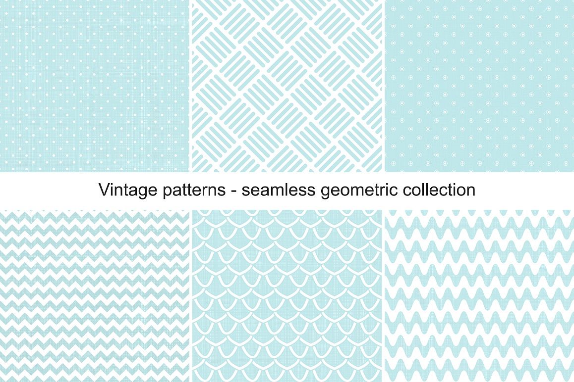 Collection of seamless patterns. example image 1