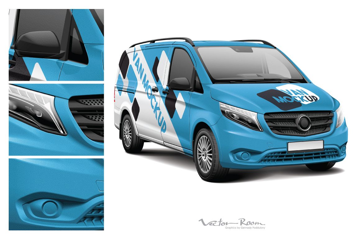 European Light Commercial Van Mockup example image 1
