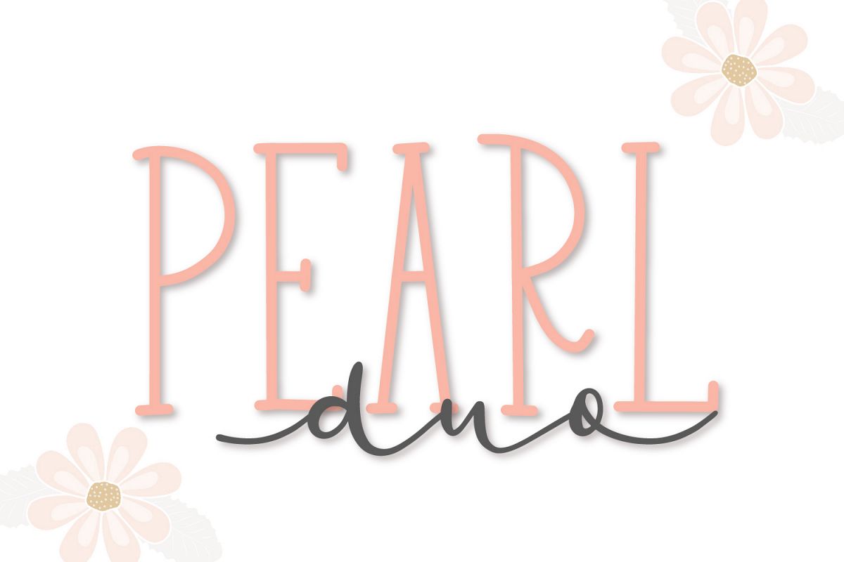 Pearl Duo - A Script & Print Dynamic Duo example image 1