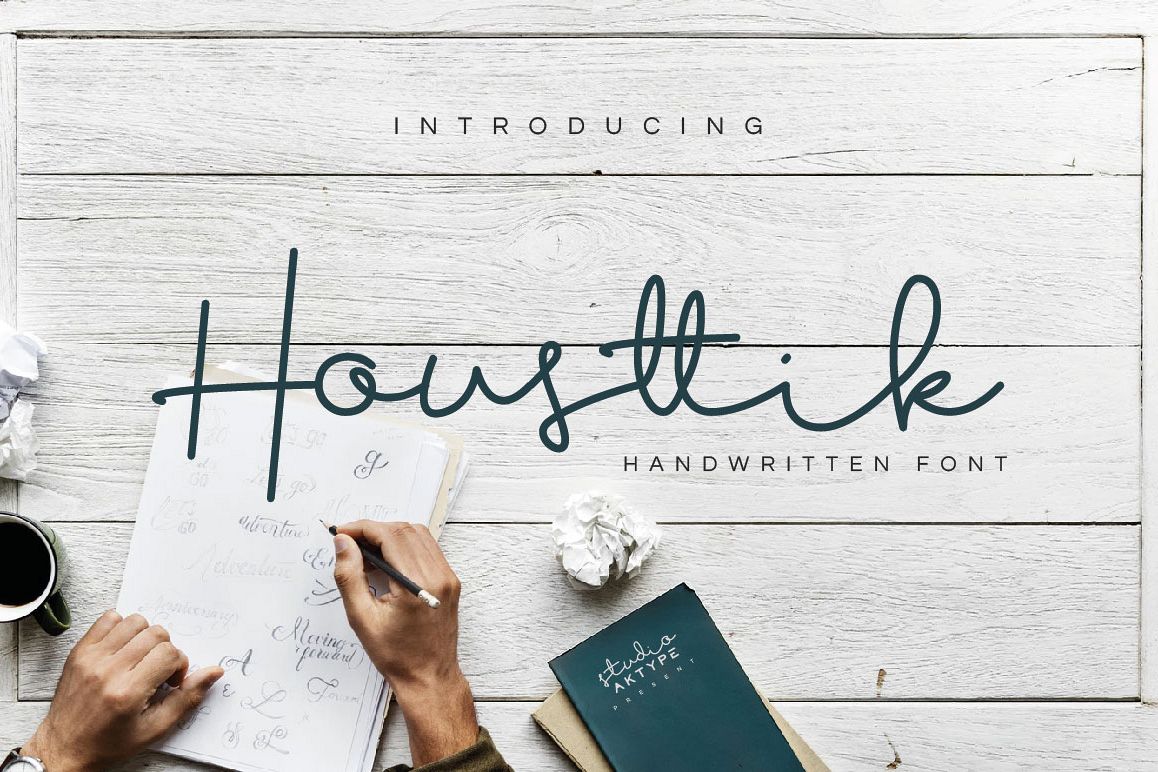Housttik Handwritten Script example image 1