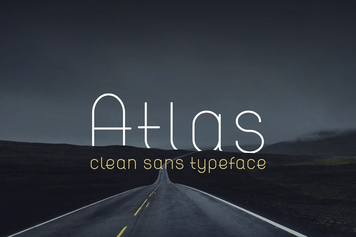 ATLAS clean modern sans typeface. example image 1