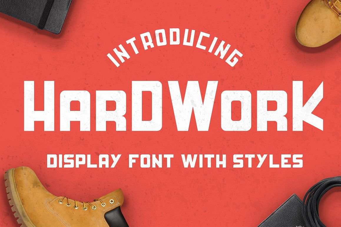 HardWork - Display Font With Styles example image 1