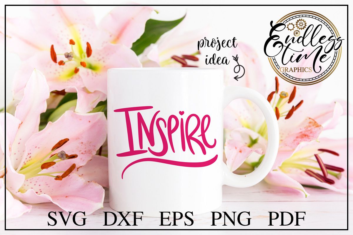 Hand-lettered Inspire SVG Design example image 1