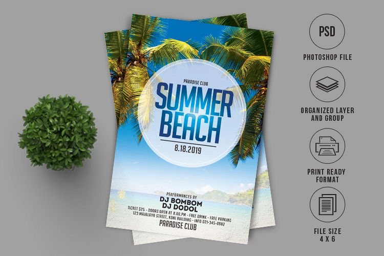 Summer Beach Flyer example image 1