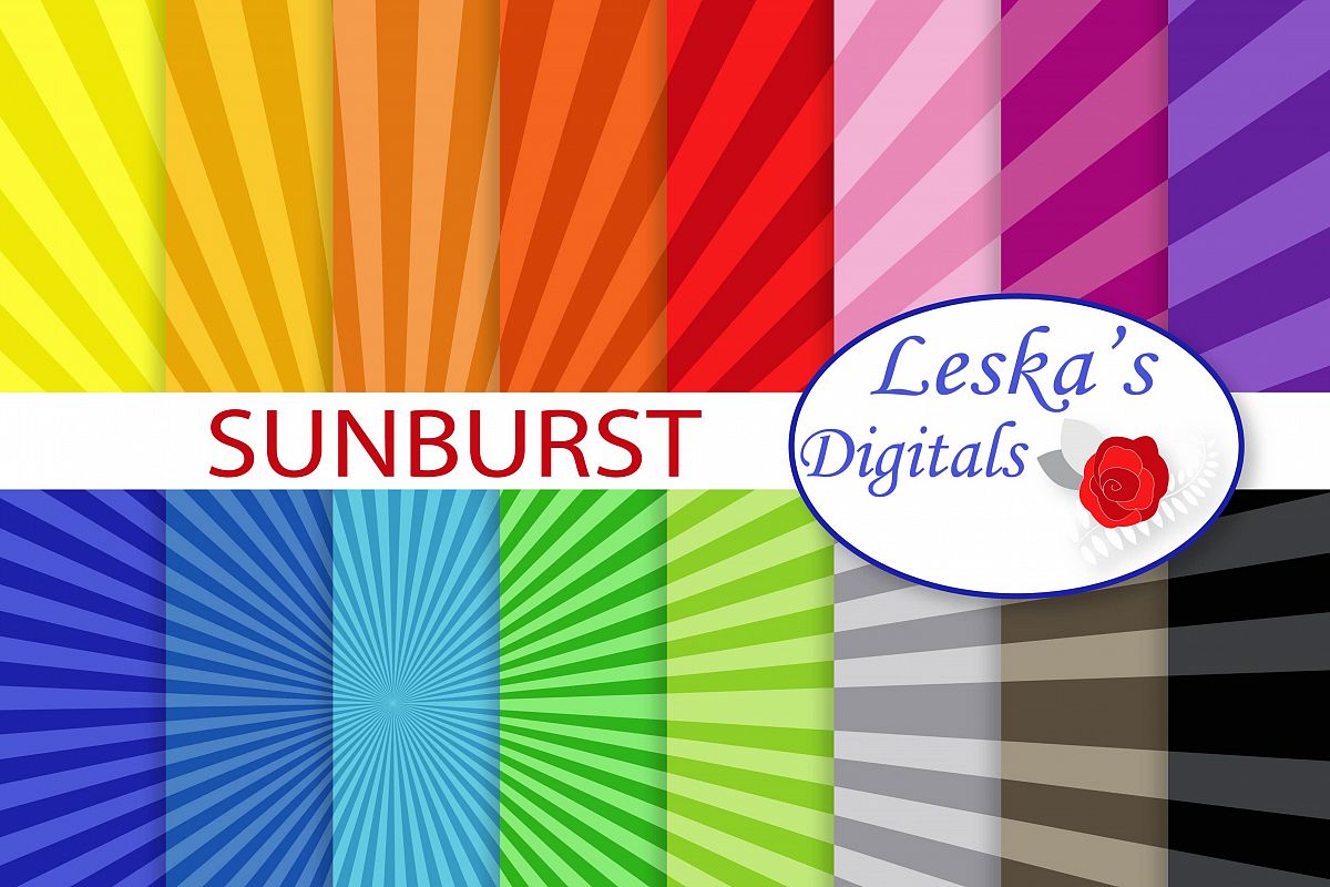 Sunburst Digital Paper Pack example image 1