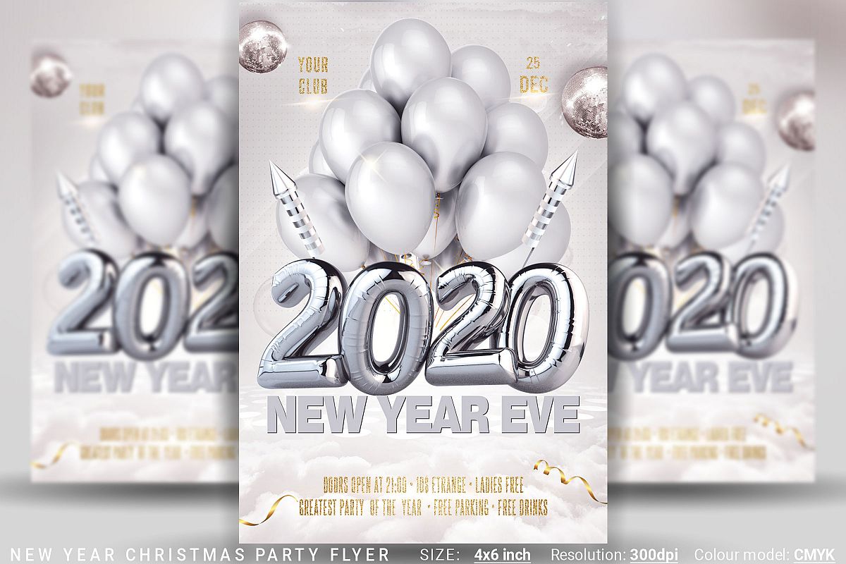 New Year Christmas Party Flyer example image 1