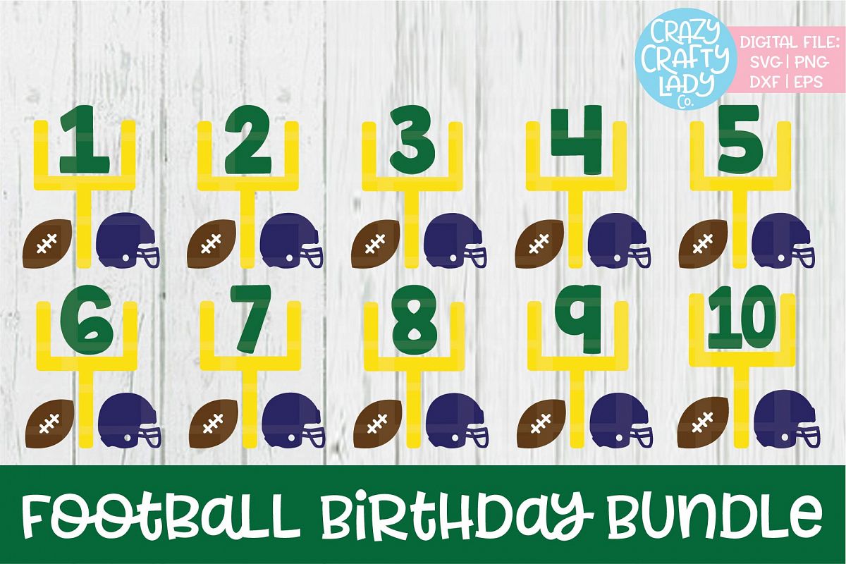 Football Birthday SVG DXF EPS PNG Cut File Bundle