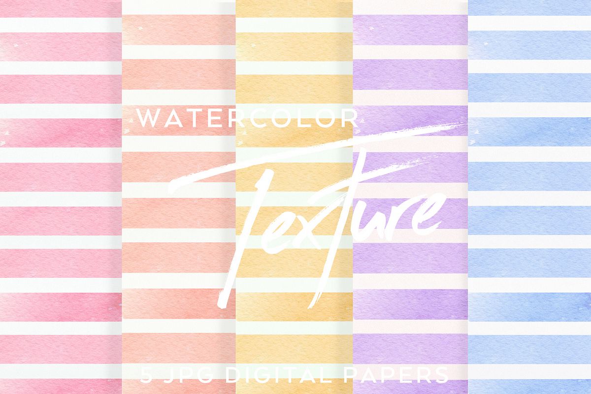 Stripe - 5 Watercolor Textures example image 1