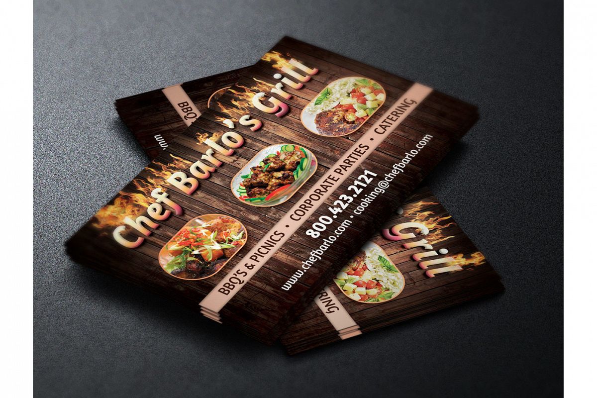 Chef Business Card Template example image 1
