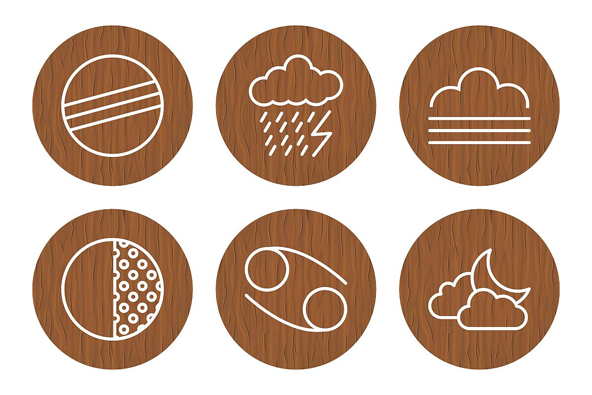 Set Of Weather And Season Icons example image 1