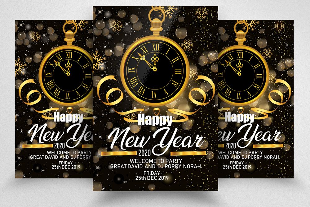 New Year Party Night Flyer/Poster example image 1