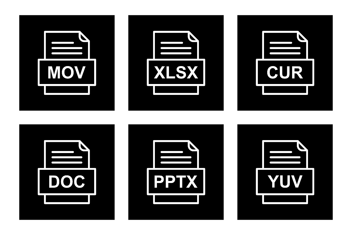 Set Of File Formats Icons example image 1
