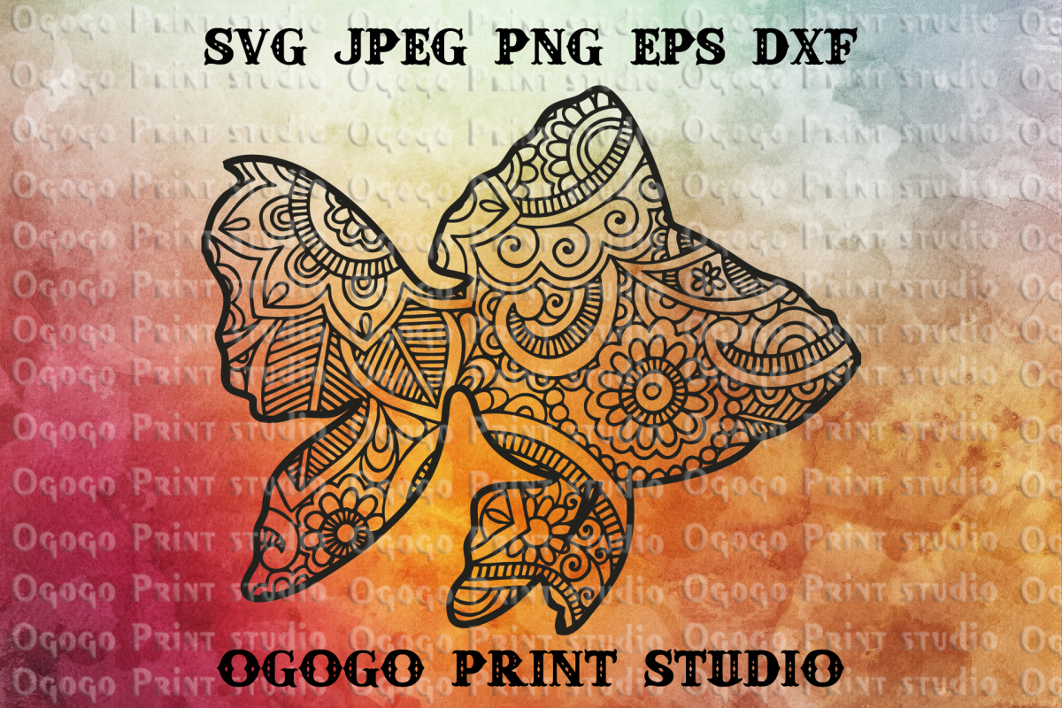 Fish SVG, Zentangle SVG, Mandala svg, Fishing svg, Sea svg example image 1