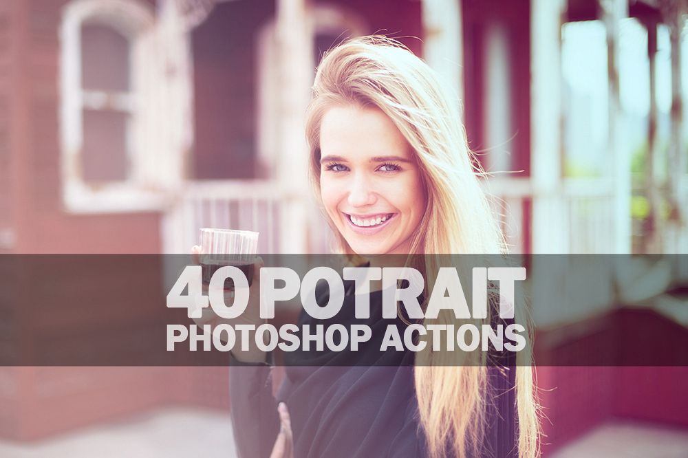40 Potrait Photoshop Actions Collection (Action for photoshop CS5,CS6,CC) example image 1