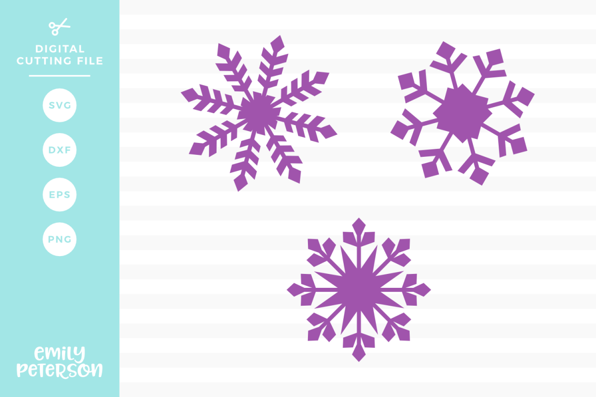 Snowflakes V2 SVG DXF EPS PNG example image 1