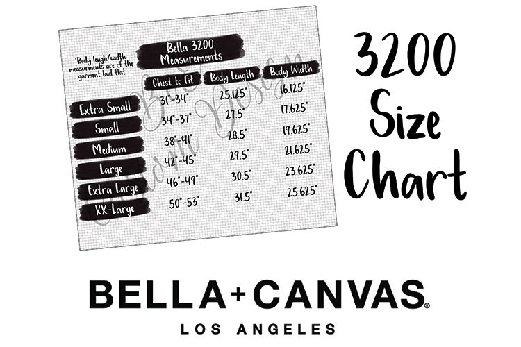 Bella 3200 Size Chart - 3200 Measurement Chart example image 1
