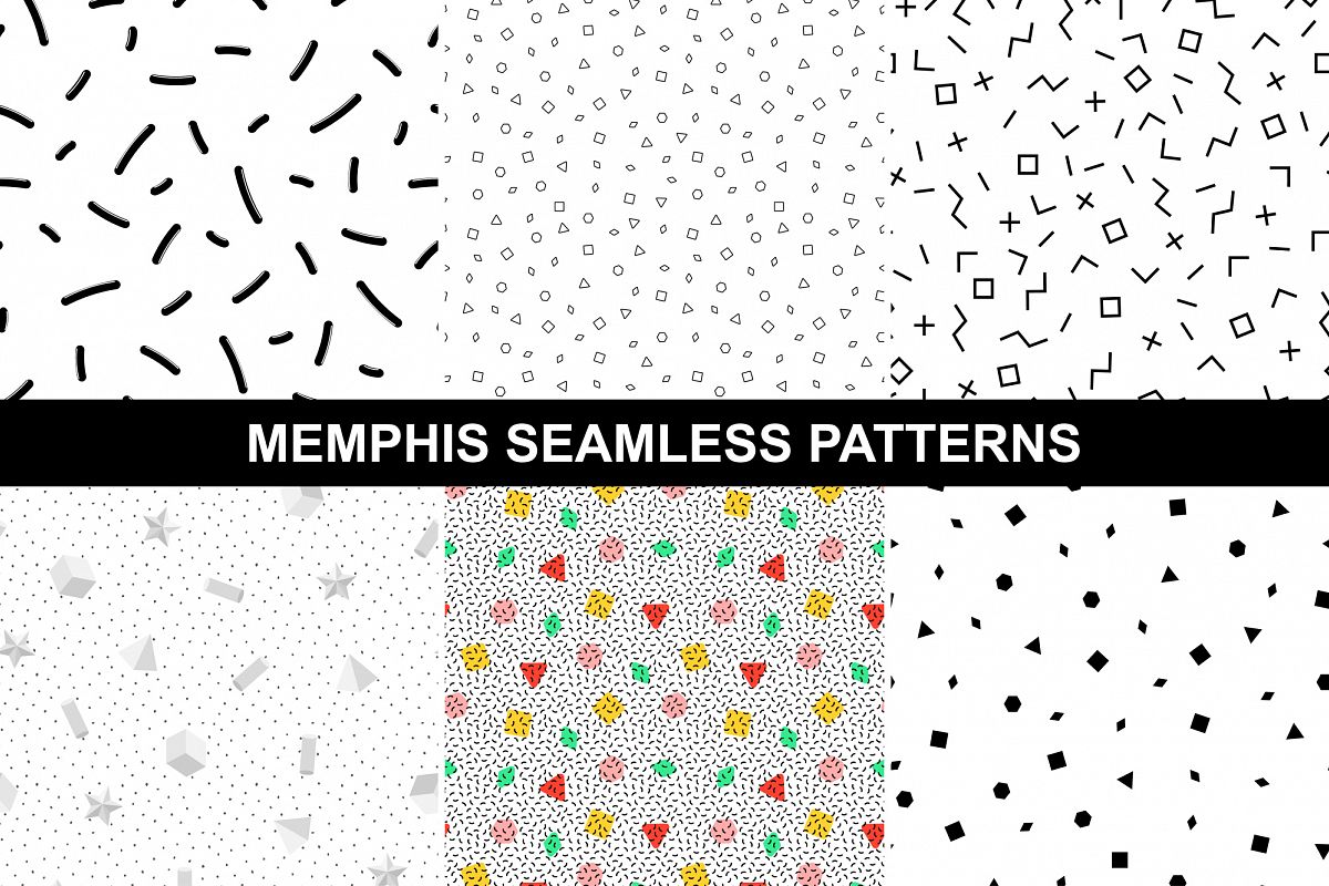 Memphis style - geometric patterns. example image 1
