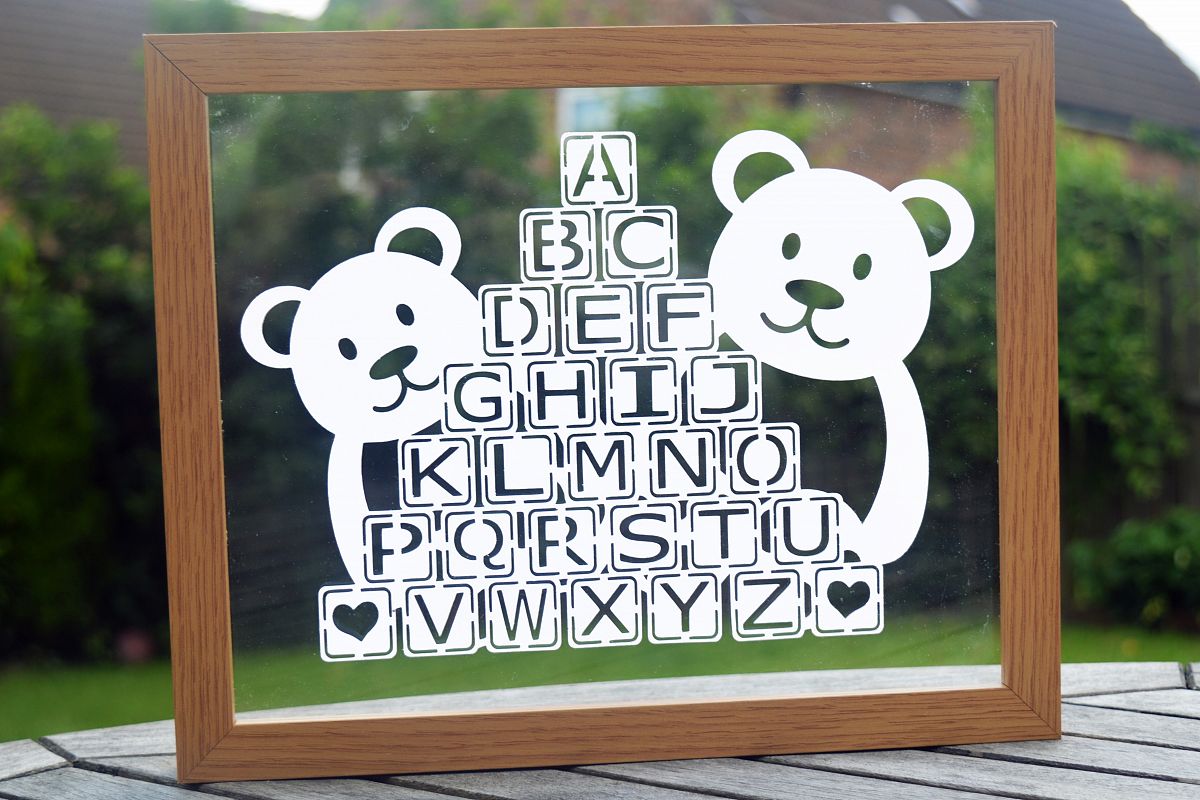 Teddy Bear Paper Cut SVG / DXF / EPS Files example image 1