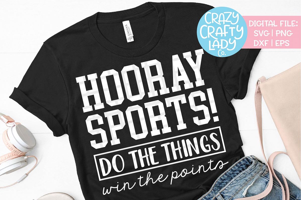 Hooray Sports SVG DXF EPS PNG Cut File example image 1