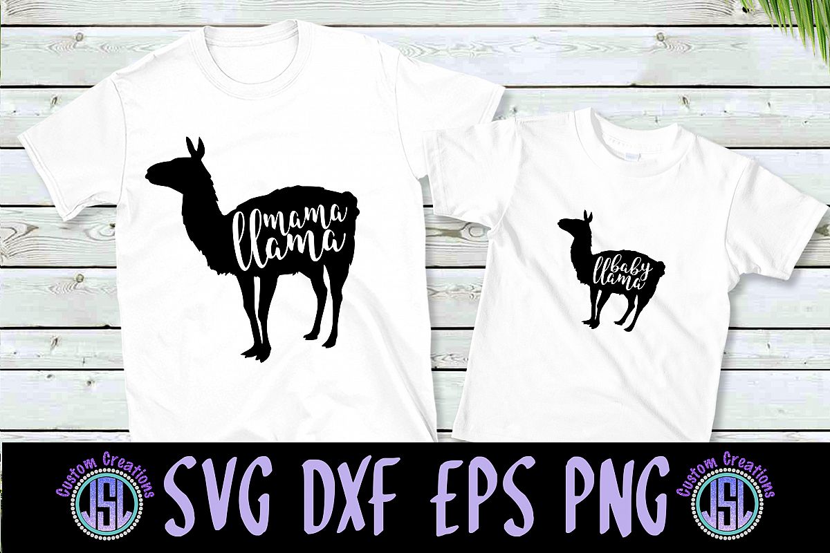 Download Mama & Baby Llama Set of 2 | SVG DXF EPS PNG Digital Files