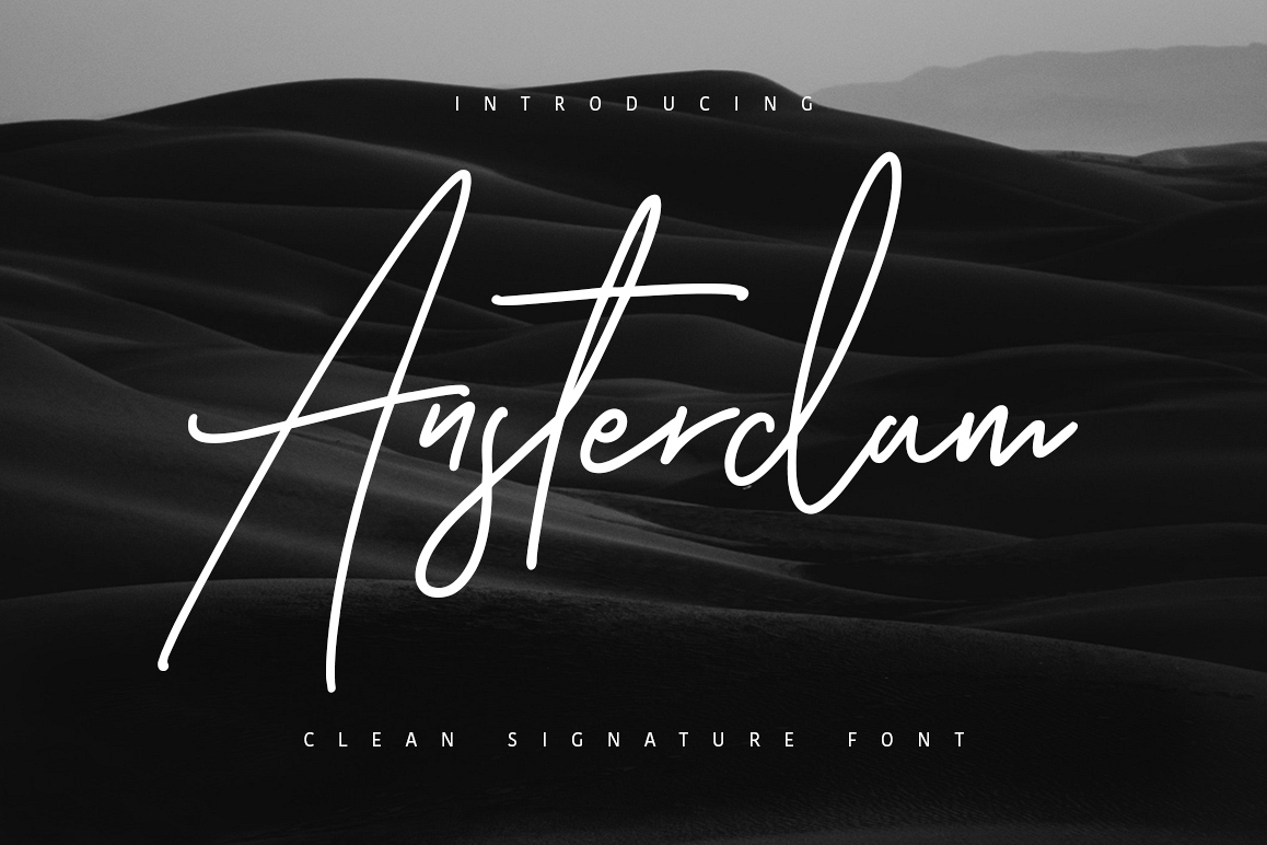 Ansterdam - Clean Signature Font example image 1