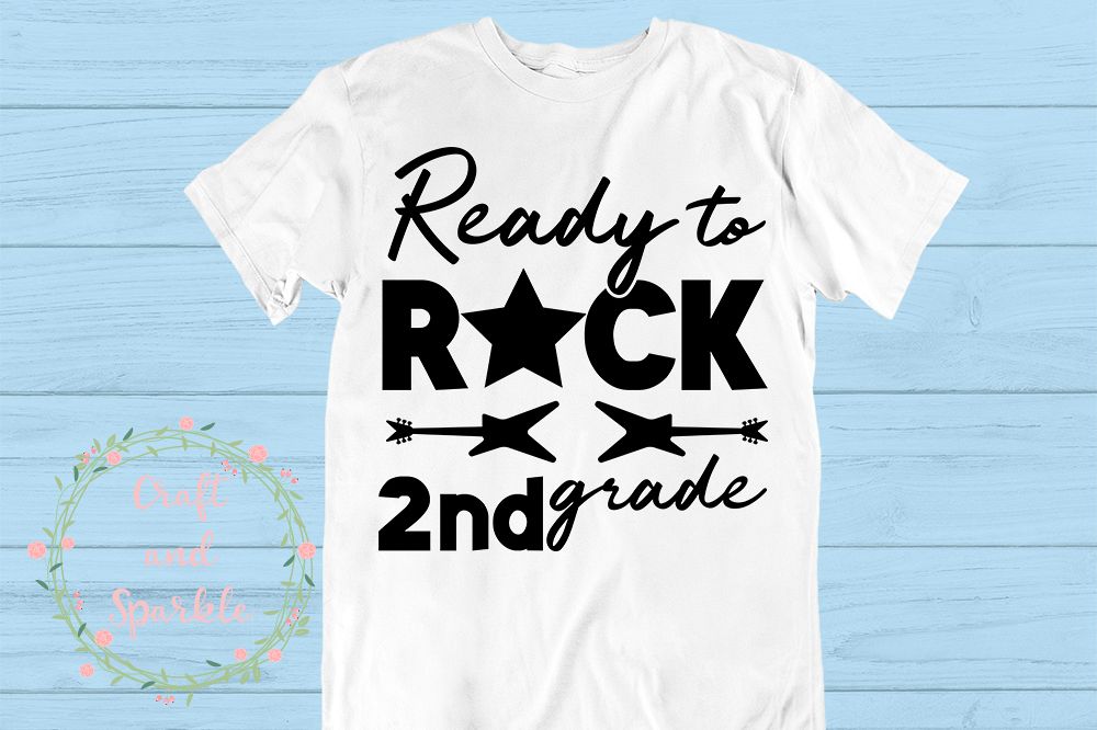 Ready to Rock 2nd Grade svg - School Students svg cut file example image 1