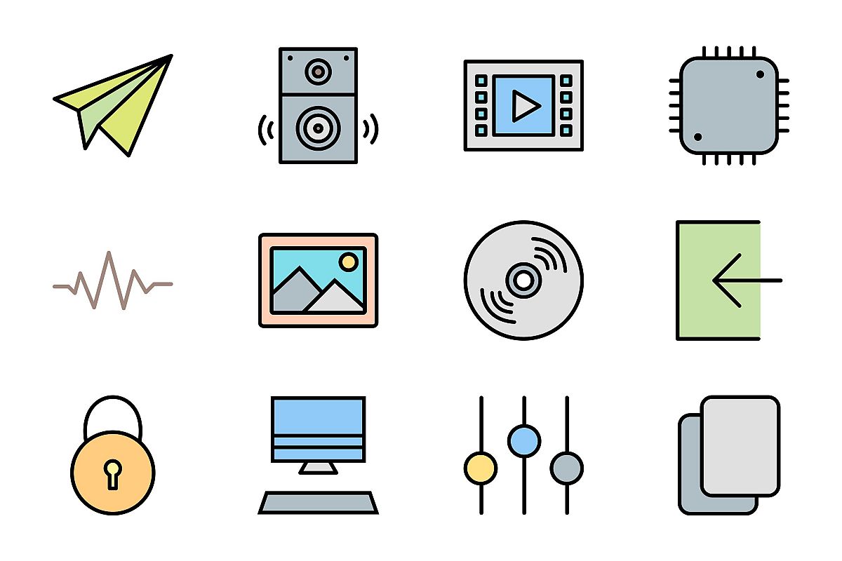 Set Of Multimedia Icons example image 1