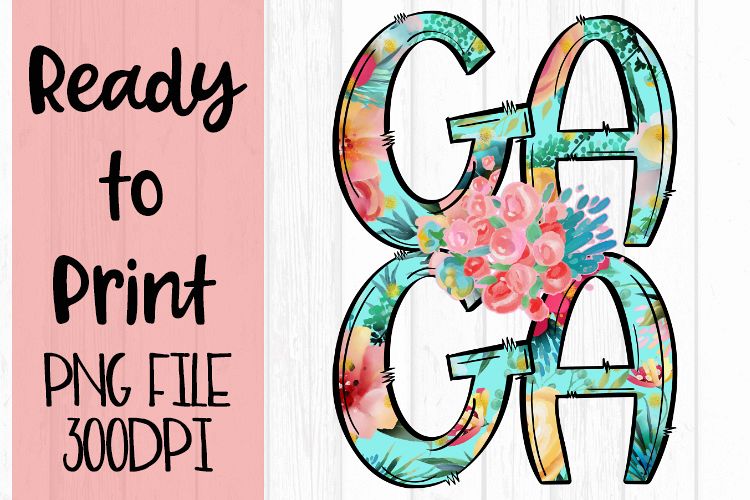 Bright Floral Gaga Ready to Print example image 1