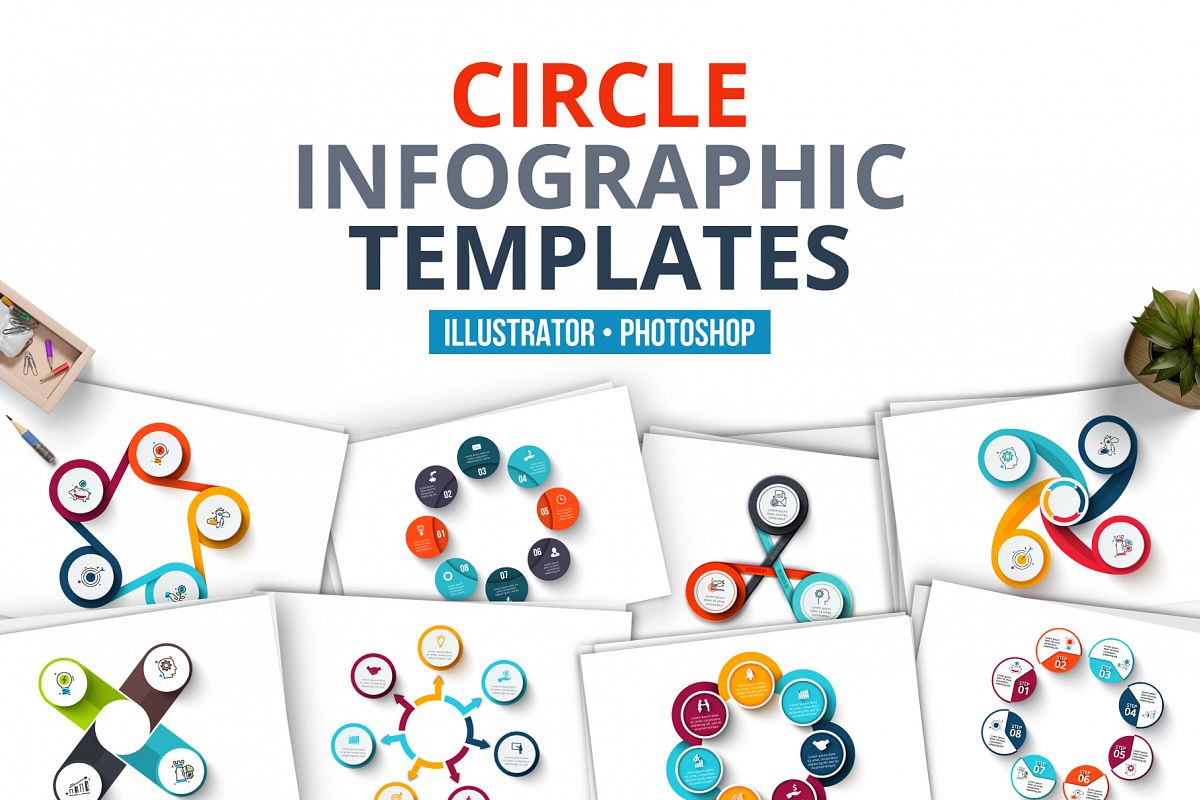Circle infographic templates example image 1