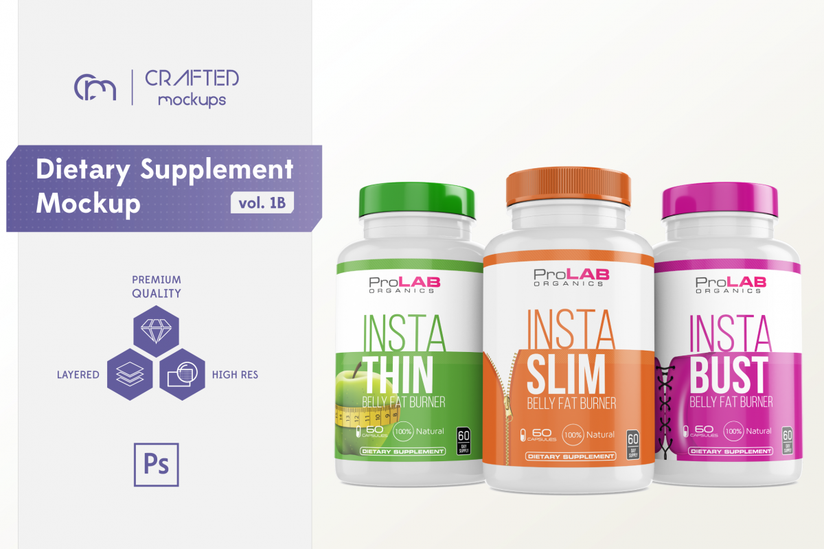 Dietary Supplement Mockup v. 1B example image 1