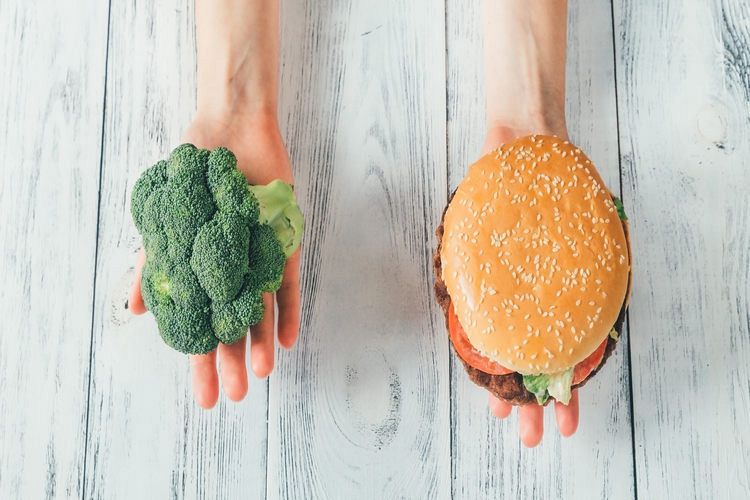Unhealthy vs healthy food example image 1