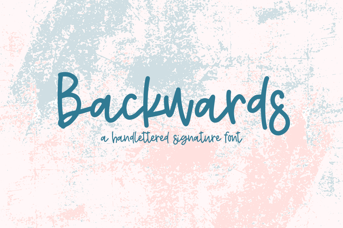 Backwards - A Hand-Lettered Signature Font example image 1