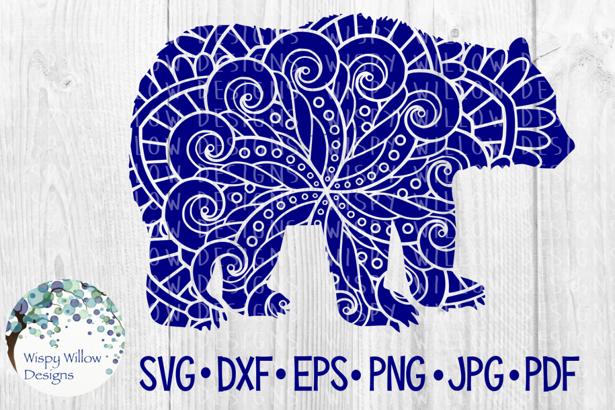 Download Bear Mandala, Animal Mandala, Zentangle SVG Cut File (106191) | SVGs | Design Bundles