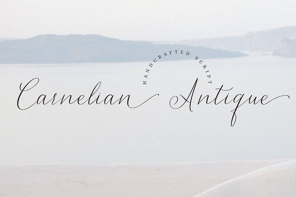 Carnelian Antique - Contemporary style script example image 1
