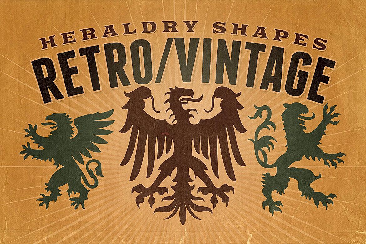 Vintage shapes - Heraldry Symbols 2 example image 1