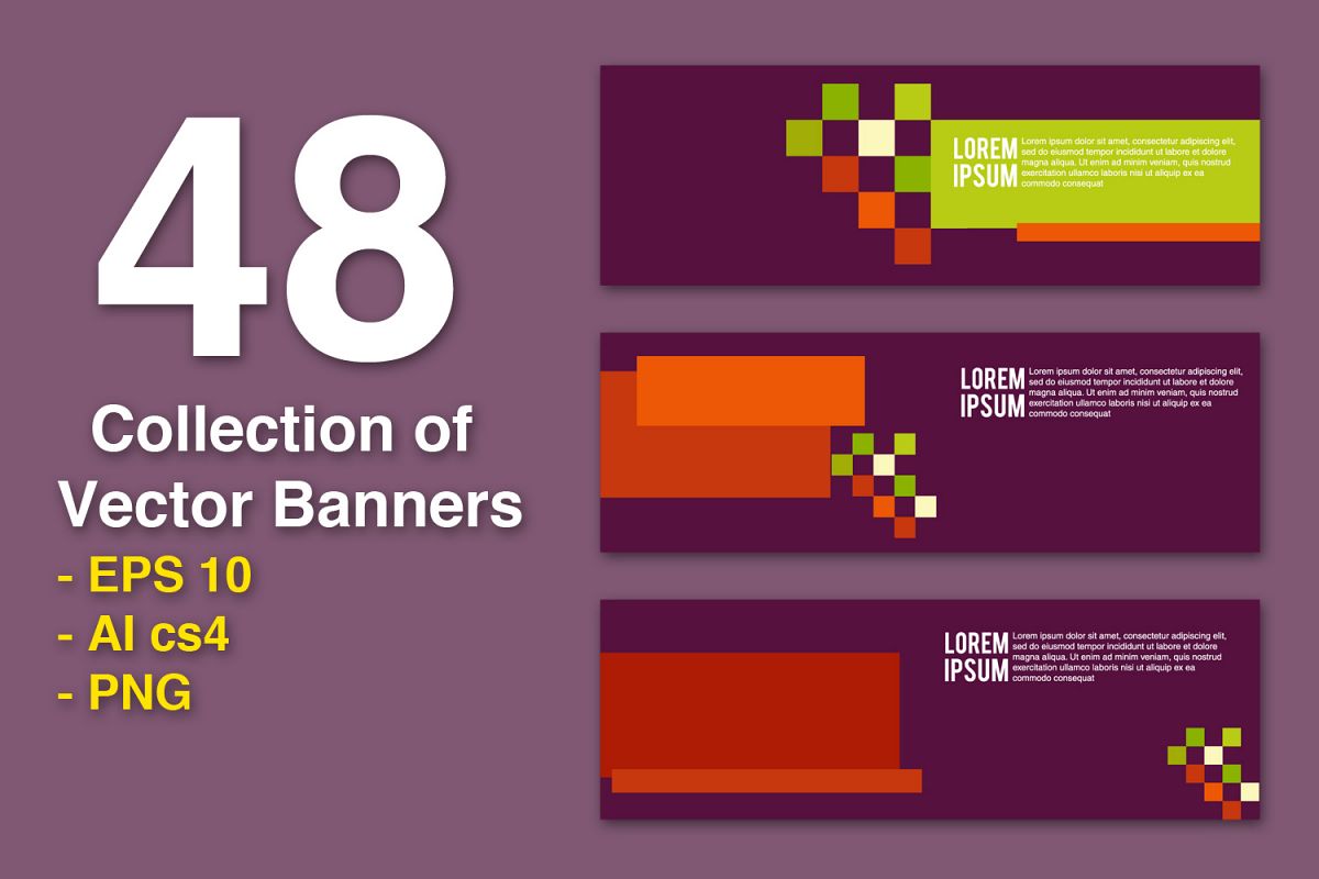 48 Collection of Vector Banners example image 1