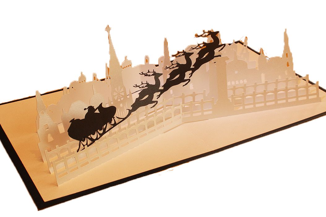 Night before Christmas pop up card example image 1