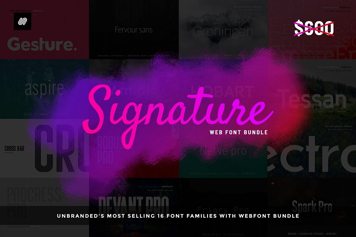 Best Selling 16 Webfonts. - 16 in 1 example image 1