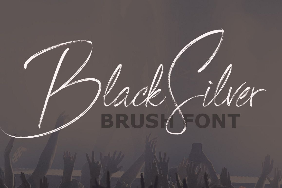 BlackSilver Brush Font example image 1